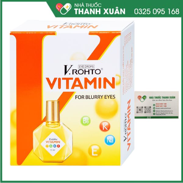 Thuốc nhỏ mắt V.rohto VITAMIN - Điều trị mỏi mắt, sung huyết kết mạc, ngứa mắt